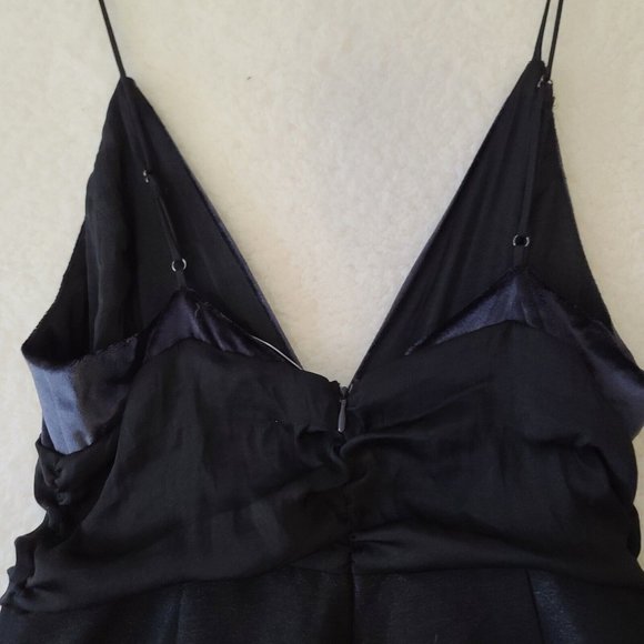 Free People Skylie Saylor Romper 10 Black Dressy Night Out Velvety Pockets NWT - Picture 13 of 14